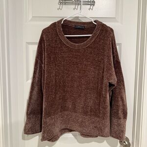Cozy ZARA Knit Sweater in rich chocolate brown 🤎